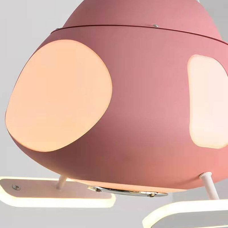 Cartoon Kreatives Flugzeugdesign LED Downrods Deckenventilatorlicht 