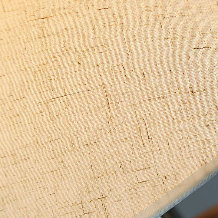 Lampe sur pied moderne et simple en tissu de lin à 1 lumière en forme de dôme en fer 