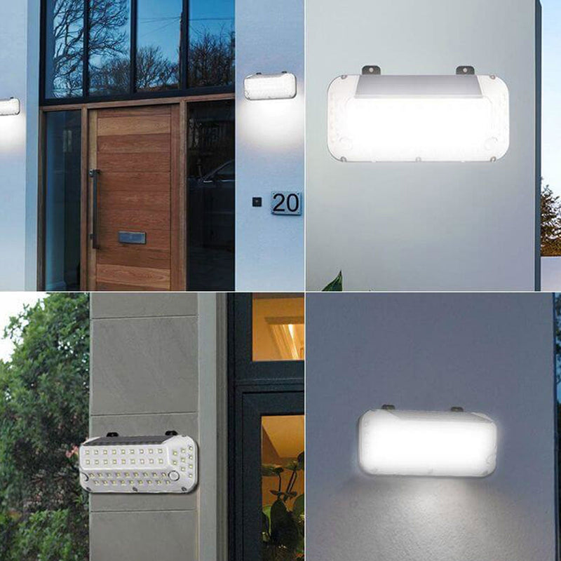 Lampe solaire extérieure à quatre côtés avec capteur humain, applique murale de jardin extérieure 