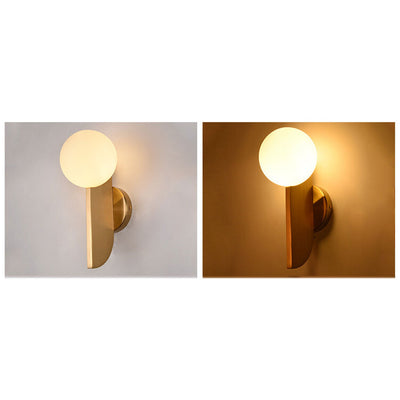 Nordic Simple Modern Ball Lampenschirm 1-flammige Wandleuchte 