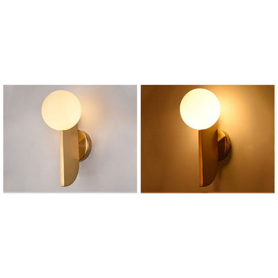 Nordic Simple Modern Ball Lamp Shade 1-Light Wall Sconce Lamp