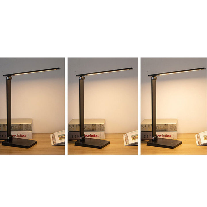 Lampe de bureau LED en aluminium pliable créative avec variateur tactile 