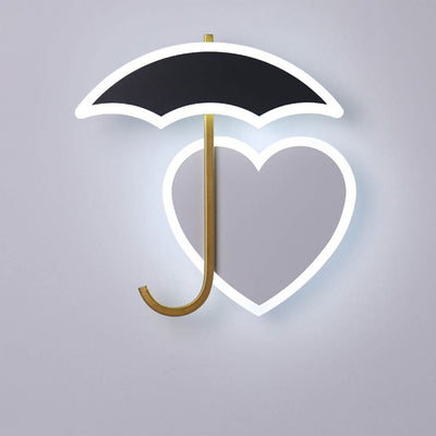 Nordic Creative Umbrella Heart Acrylic LED Wall Sconce Lamp