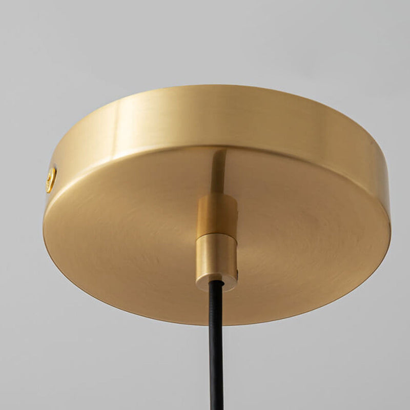 Nordic Minimalist All Brass Flying Saucer Design 1-Light Pendant Light