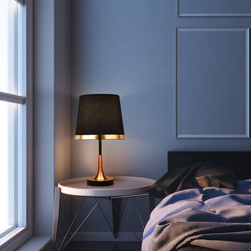 Lampe de Table 1 Lumière en Tissu Rétro Européen 