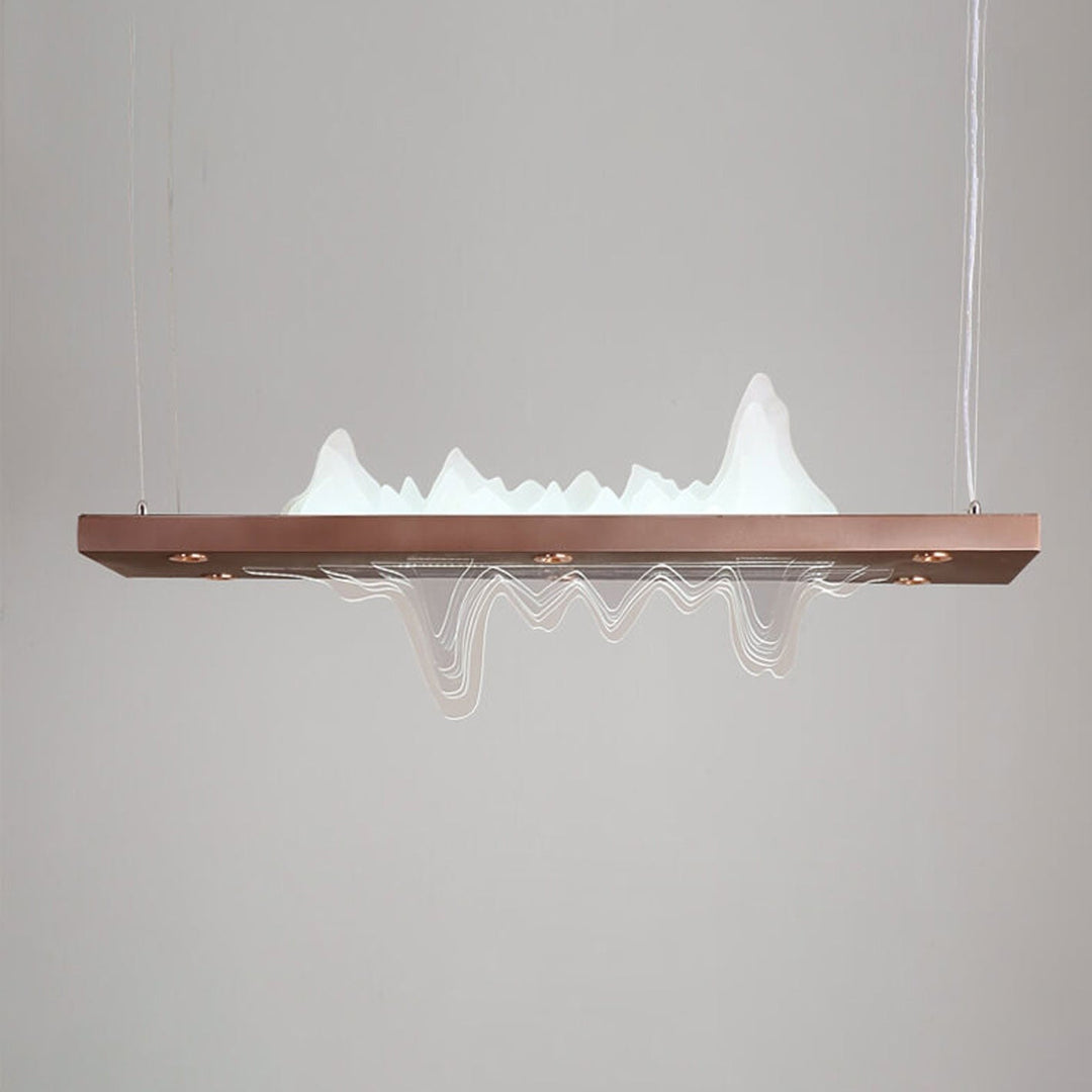 Moderne Chinesische Acryl-Landschaftsdesign Insel Licht Zen LED Kronleuchter 