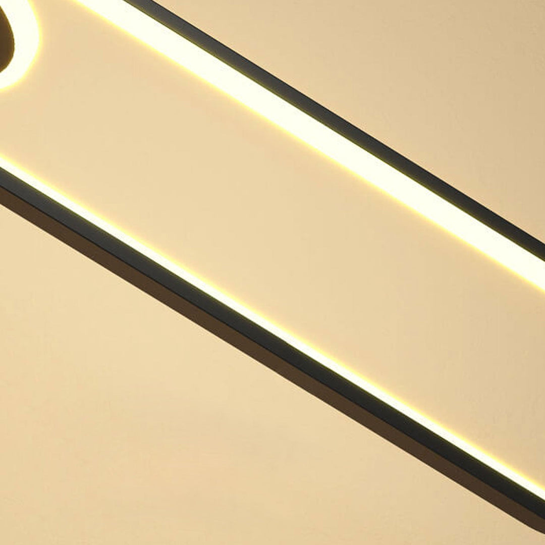 Suspension LED avec boucle noire créative nordique 