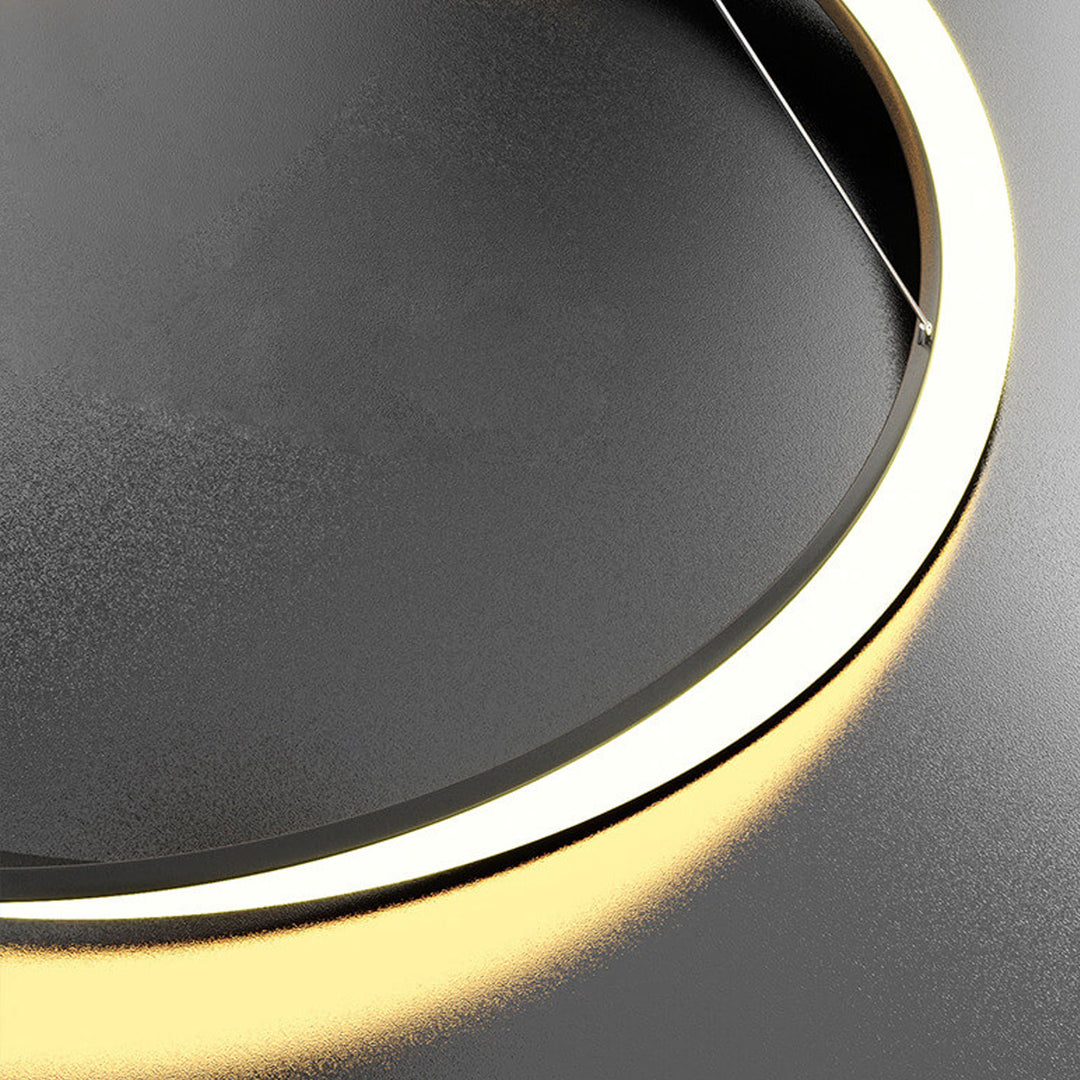Lámpara colgante LED redonda de aluminio de lujo nórdico 