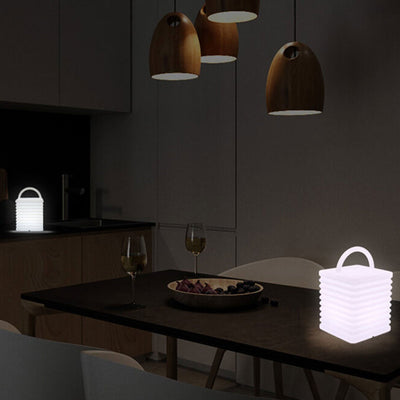 Kreative PE Square Tragbare Bunte Nachtlicht LED Dekorative Tischlampe 