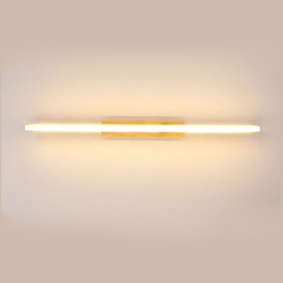 Nordic Minimalist Log Strip Vanity Light LED Wall Sconce Lamp