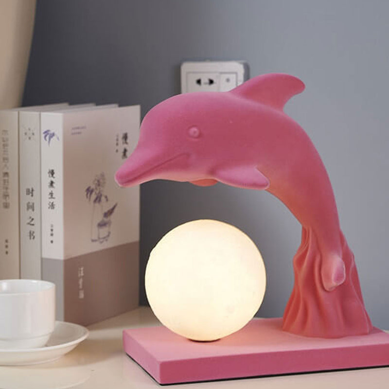 Nordic Creative Dolphin Ball Shade LED-Tischlampe 