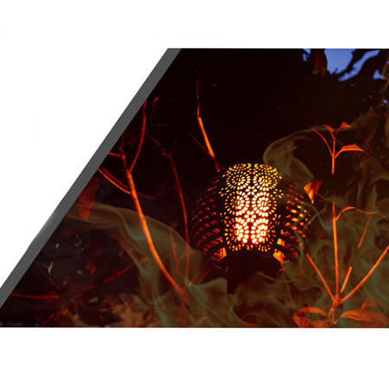 Solar Flame Lantern Pattern Outdoor Patio LED Pendant Light