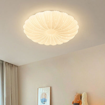 Modern Minimalist Shell Acrylic Round LED Flush Mount Ceiling Light