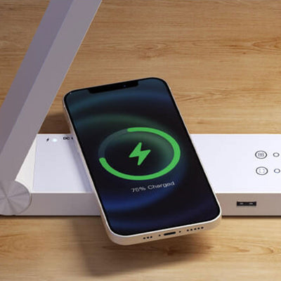 Intelligent Creative Triangle Wireless Charging Rotating Touch LED Desk Lamp