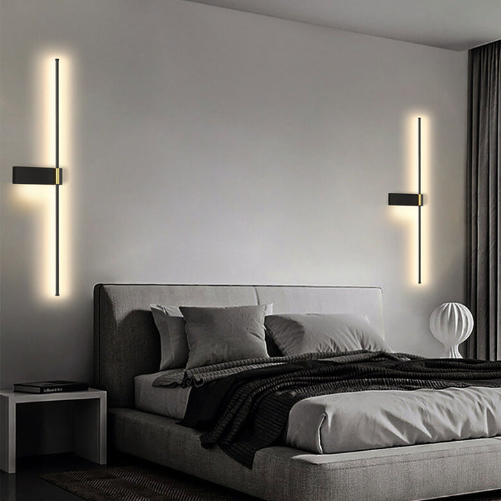 Lámpara de Aplique de Pared LED de Línea Larga de Hierro y Acrílico Minimalista Moderna 