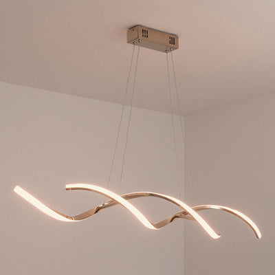 Modern Minimalist Strip Curve Island Light LED Chandelier