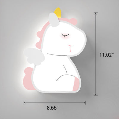 Creative Cartoon Rabbit Unicorn Kids LED Wall Sconce Lamp