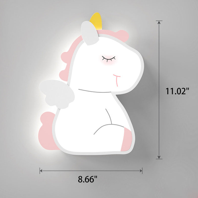 Kreative Cartoon-Kaninchen-Einhorn-Kind-LED-Wandleuchte-Lampe