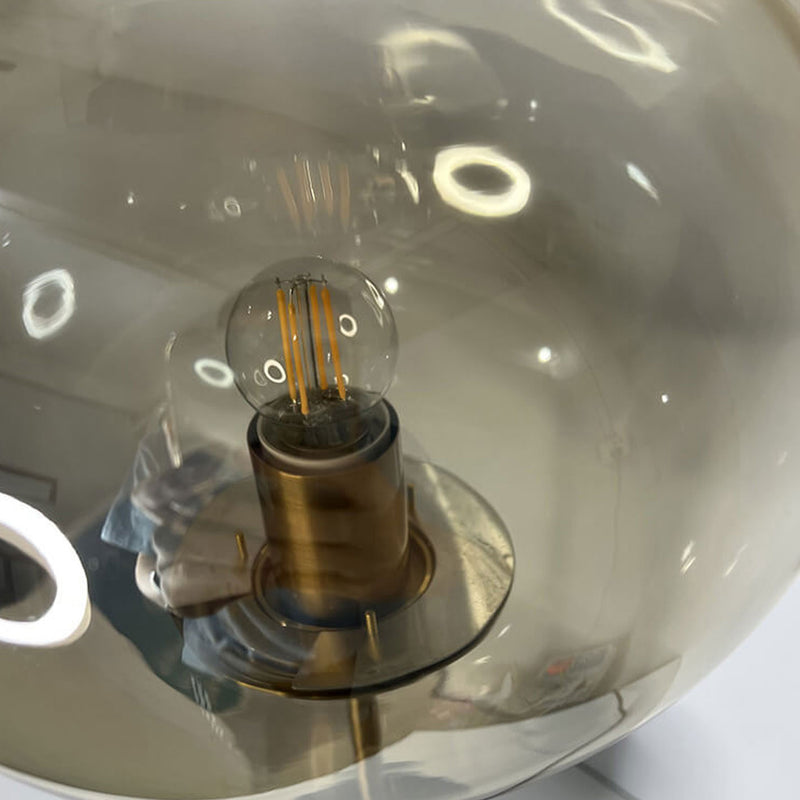 Lampe de table à 1 lumière en boule de verre minimaliste créative nordique 