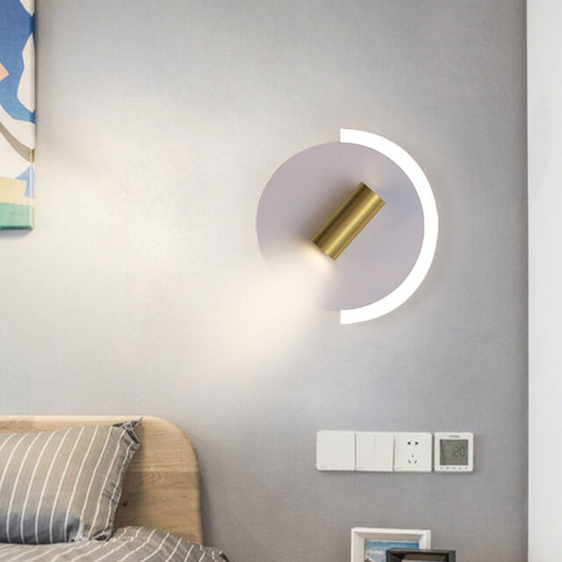 Modern Minimalist Acrylic Disc Spotlight Rotatable LED Wall Sconce Lamp