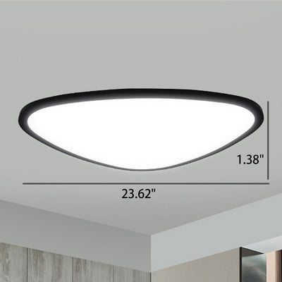 Modern Minimalist Aluminum Acrylic Round Triangle LED Flush Mount Ceiling Light