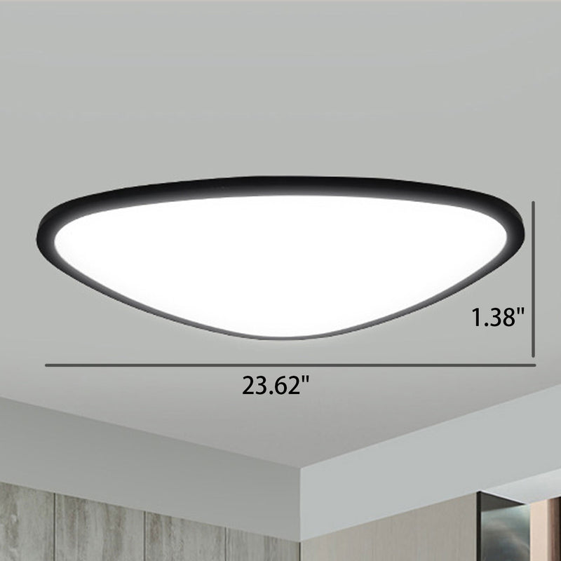 Modern Minimalist Aluminum Acrylic Round Triangle LED Flush Mount Ceiling Light