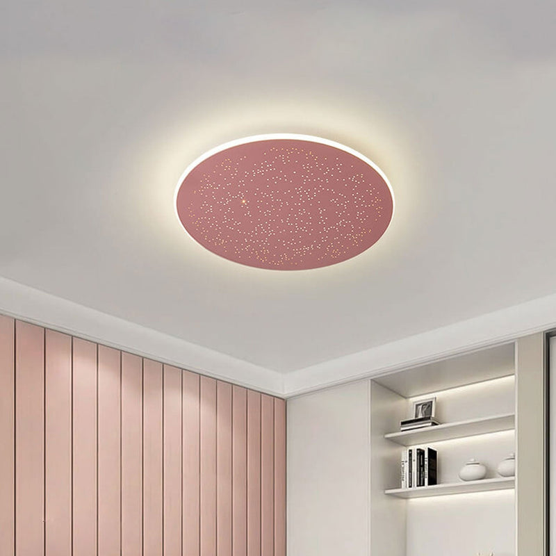 Nordic Starry Disc Acrylic Iron LED Flush Mount Ceiling Light