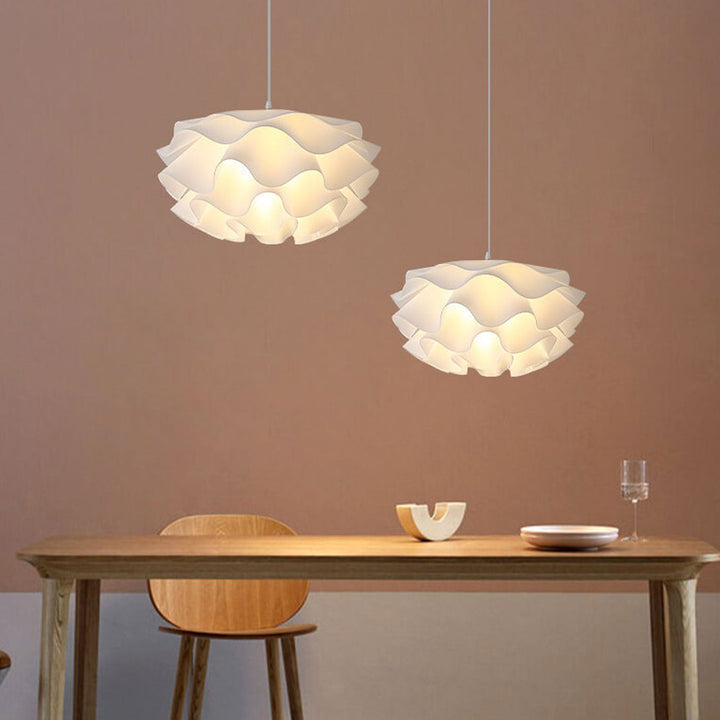 Modern Minimalist Iron Acrylic Floral Petal 1-Light Pendant Light for Living Room
