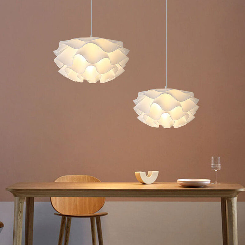 Modern Minimalist Floral Petal Multi-Layered Acrylic 1-Light Pendant Light