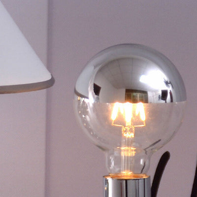 Modern Creative Chrome Fabric Lampshade 1-Light Table Lamp