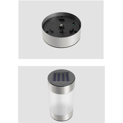 Solar Plastic Cylindrical Design LED Outdoor Lawn Light