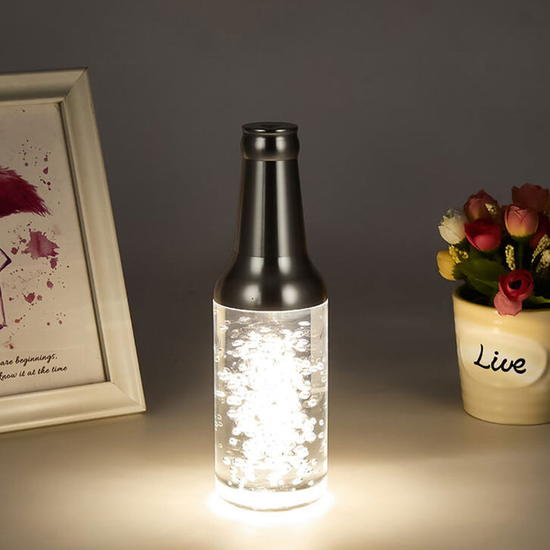 Lampe de table LED décorative tactile rechargeable Creative Luminous Wine Bottle 