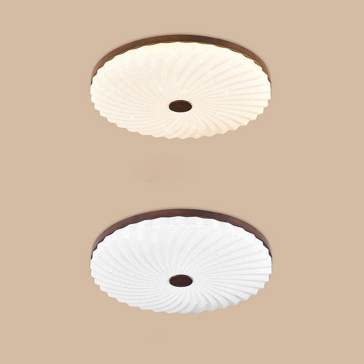 Chinesische Log Simple Runde LED-Deckenleuchte 