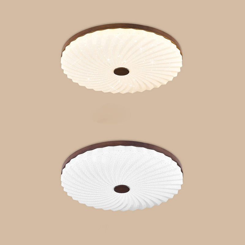 Chinese Log Simple Round LED Flush Mount Light