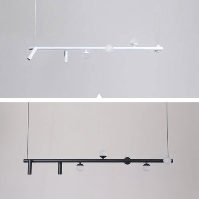 Minimalist  Island Light Linear 6/7 Light Acrylic Iron LED Chandelier