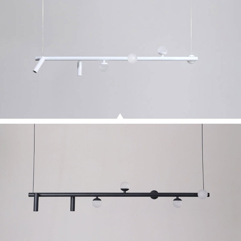 Minimalist  Island Light Linear 6/7 Light Acrylic Iron LED Chandelier