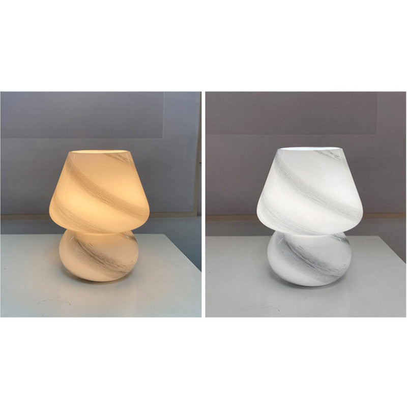 Creative Handmade Glass Planet Design Mushroom 1-Light Table Lamp