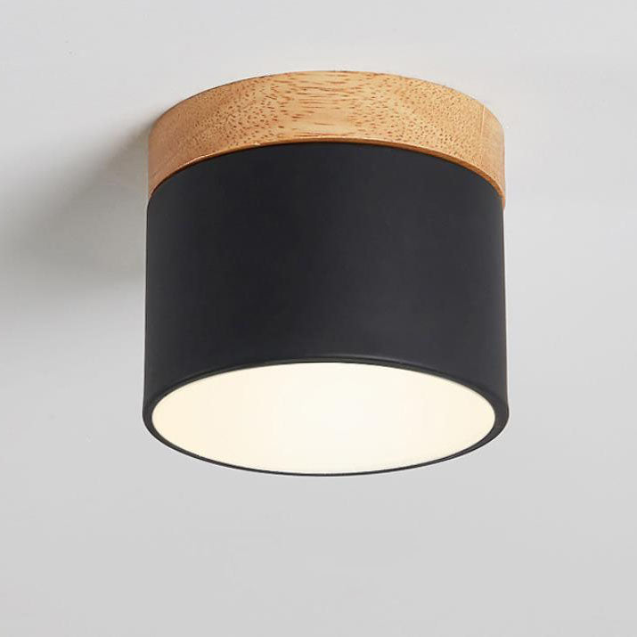 Skandinavische Macaroon Volltonfarbe LED Deckenleuchte Log 
