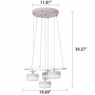 ثريا LED من الألومنيوم والحديد المطاوع بتصميم حديث وبسيط 