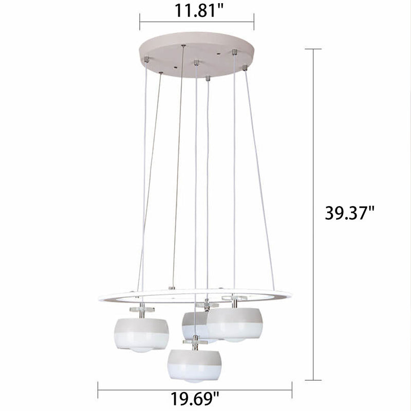 ثريا LED من الألومنيوم والحديد المطاوع بتصميم حديث وبسيط 