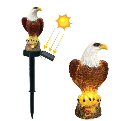 Solar Resin Eagles Outdoor Waterproof LED Garden Decorative Landscape Light