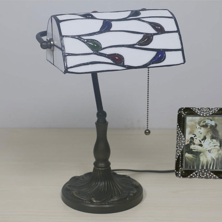 Vintage Tiffany Lucite Perlen Design 1-Licht Tischlampe 