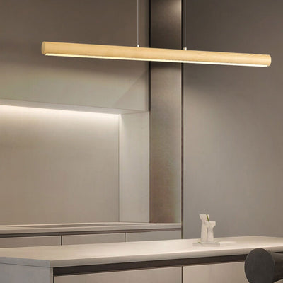 Modern Simple Log Long Strip Island Light LED Chandelier