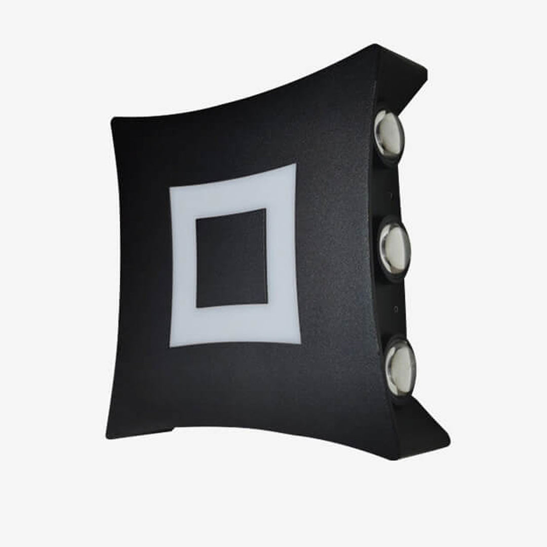 Lampe murale LED extérieure lumineuse carrée moderne et créative pour jardin 