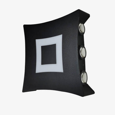 Lampe murale LED extérieure lumineuse carrée moderne et créative pour jardin 