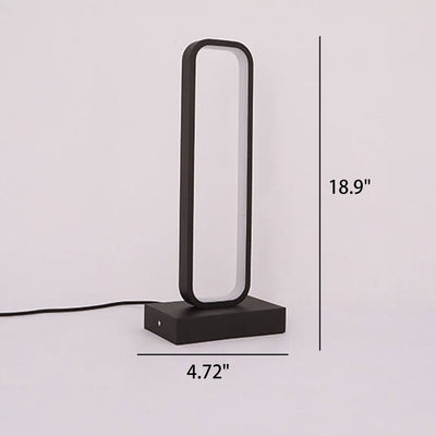 Modern Minimalist Ring Aluminum Silicone LED Table Lamp