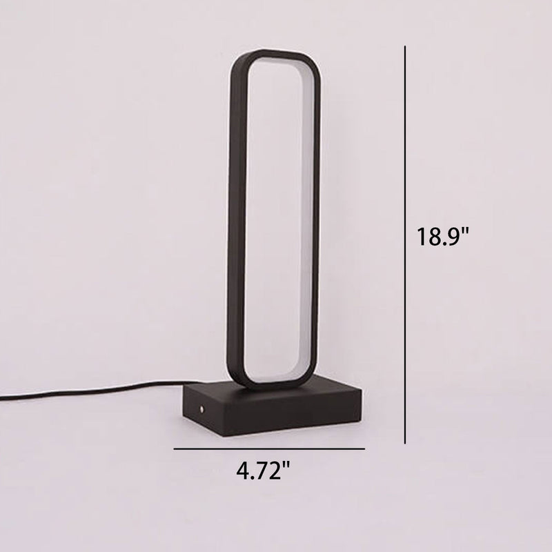 Modern Minimalist Ring Aluminum Silicone LED Table Lamp