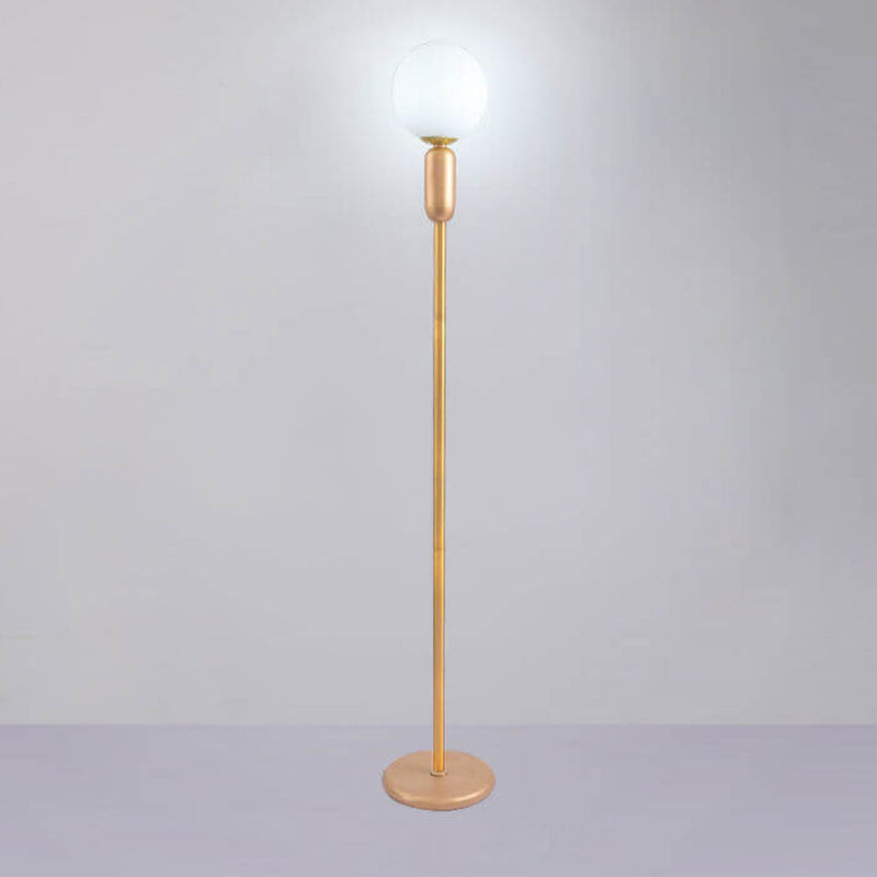 Nordic Minimalist Glass Ball Linear Base LED Standing Floor Lamp