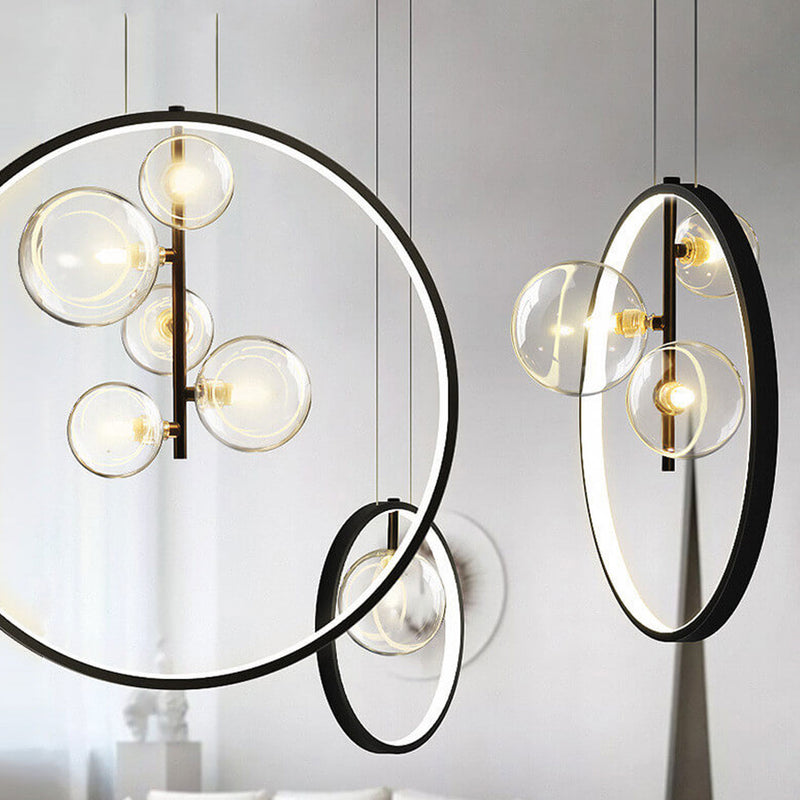 Nordic Simple Iron Art 1/3/5-Light Bubble Chandelier