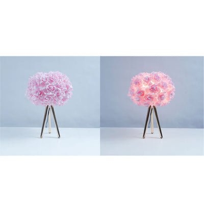 Nordic Creative Rose Metal LED Table Lamp